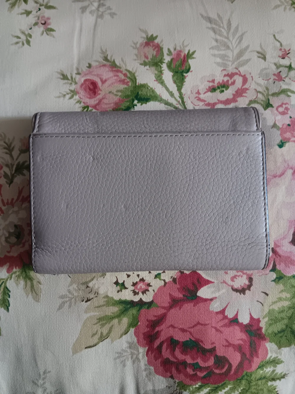 Kate Spade Gray Mulberry Street Pebble Textured Leather Snap Compact Wallet D11